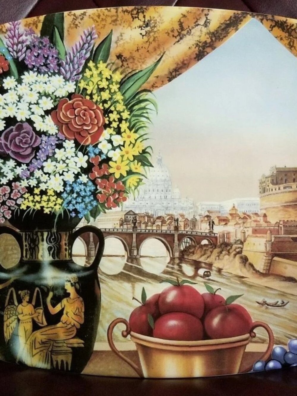 Roma Memories Ceramic Square plate 11"